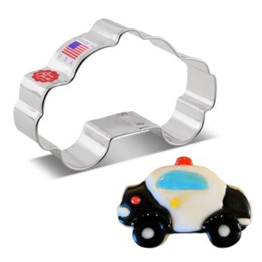 Imagem de Ann Clark Cookie Cutters Cortador de biscoito para carro de polícia, 9,5 cm
