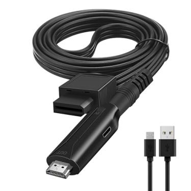 Imagem de Portable WII to HDMI Converter, Plug and Play, Male to Male HDMI Adapter with USB Cable