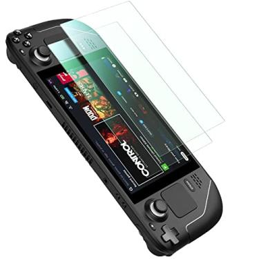 Imagem de Pacote com 2 protetores de tela Steam Deck, película de tela temperado antiluz azul HD de 7 polegadas, proteção de tela profissional para Steam Deck (2)