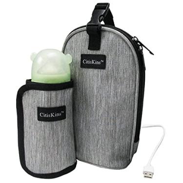 Imagem de CitisKins Aquecedor de Mamadeira para Leite de Bebê Usb Bolsa de Aquecimento de Mamadeira Portátil Bolsa de Aquecimento de Mamadeira de Carro Bolsa de Aquecimento de Água para Viagem Aquecedor de Mama