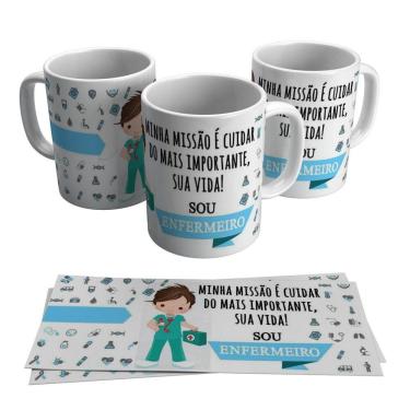 Imagem de Caneca Sou Enfermeiro Profissão Enfermagem Curso 325ml