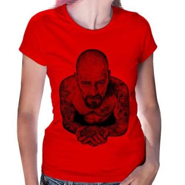 Imagem de Baby Look Walter White Tattoo Heisenberg - Foca na Moda, Vermelho, M