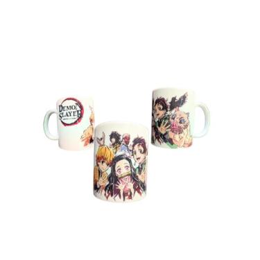 Imagem de Caneca Porcelana -Demon Slayer - sublimação, Bege