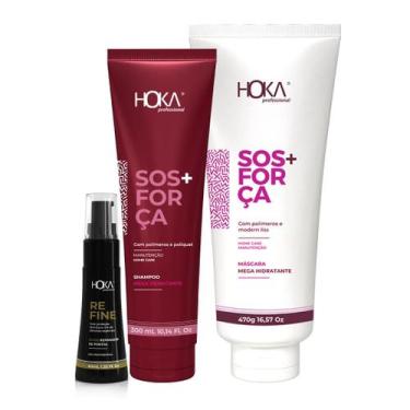 Imagem de Kit hidratação desmaia cabelo sos  força  gloss reparador de pontas ho