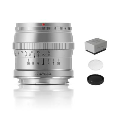 Imagem de TTArtisan Lente de foco manual 50 mm F1.2 APS-C grande abertura compatível com Leica T 、 TL、TL2、CL、Sigma FP (Leica L Mount, prata)