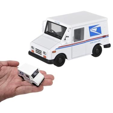 Imagem de Zugar Land Die-Cast Pull Back Mini Postal Carrier Truck (2.5 Inch) (3 Pack) Metal Post Office Truck with Pullback Motion. (3)