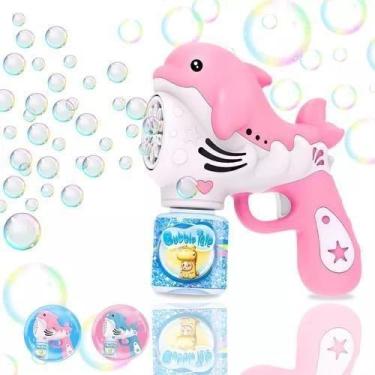 Imagem de Brinquedo Golfinho Lançador De Bolhas de Sabão Bubble Rosa - Toy king