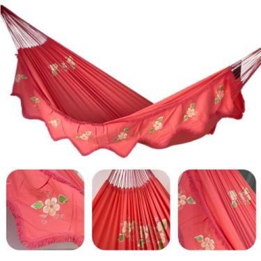 Imagem de Rede De Dormir Descanso Grande Casal Reforçada Sol a Sol Com Varandas 