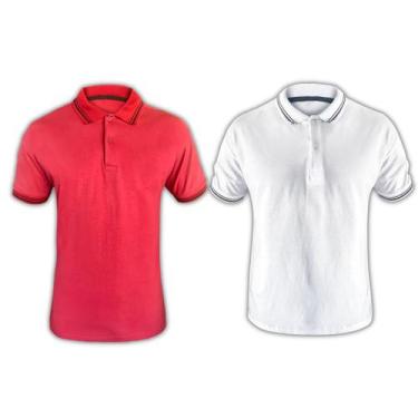 Imagem de Kit 2 Camisetas Polo Masculina Várias Cores Atacado Lisa Original - MT