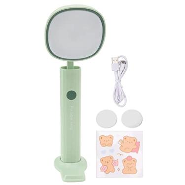 Imagem de Lâmpada de mesa dobrável GRCFUMO, lâmpada de mesa de aprendizagem magnética, lâmpada de mesa recarregável, lâmpada de mesa regulável, lanterna portátil para aprendizagem de leitura (Verde)