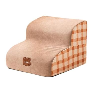 Imagem de IEUDNS Escadas de cachorro para cães pequenos escada de estimação de 2 etapas não deslizantes, etapa de cão de estimação, para sofá, cães mais velhos animais, Xadrez