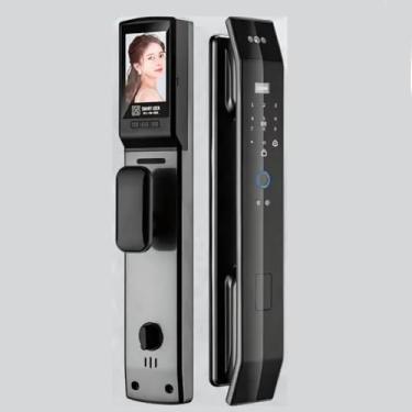 Imagem de Fechadura eletrônica inteligente câmera, reconhecimento facial 3D, Digital Biométrica