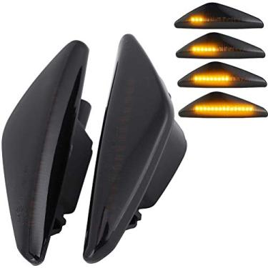 Imagem de Csslyzl Conjunto de substituição de lâmpada de seta de LED âmbar sequencial para BMW E70 E71 E72 X5 X6 X3 F25 Lado do motorista e do passageiro (lente fuma)