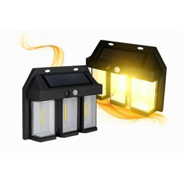 Imagem de Luminária Solar Externa com Sensor de Presença e 3 Modos de Iluminação – À Prova d’Água, Ideal para Jardim, Fachada e Área Externa