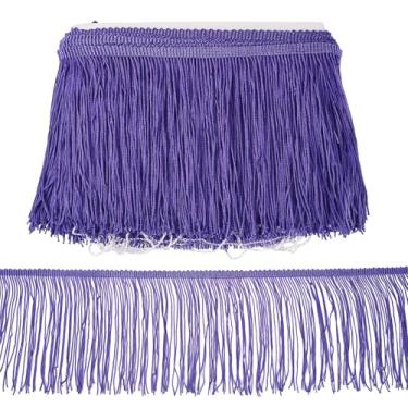 Imagem de KISSITTY Franja longa de 10 jardas de costura com franja para Sewin, fitas de borla de poliéster para saia, vestido de casamento, abajur, festa em casa, artesanato, vestido de casamento latino