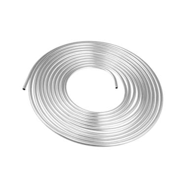 Imagem de TUCKBOLD Bobina de tubulação de linha de freio de carro de 7,6 m para sistemas de frenagem hidráulica e sistema de transmissão, peças automotivas prateadas