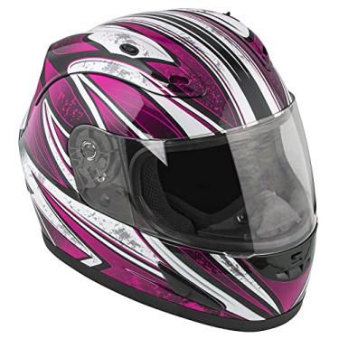 Imagem de Capacete feminino de motocicleta Raider Octane rosa, tamanho médio