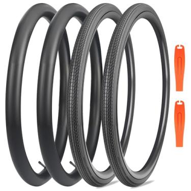 Imagem de BALINGE Pacote com 2 pneus de bicicleta de estrada 700 * 28C com tubo 700 * 28C pneu de substituição de bicicleta, pneus de substituição dobráveis para bicicleta, resistente ao desgaste, 2 pneus, 2