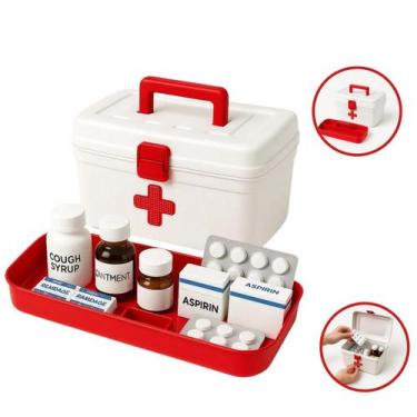 Imagem de Maleta Organizadora Brasami para medicamentos Compacta Atóxica