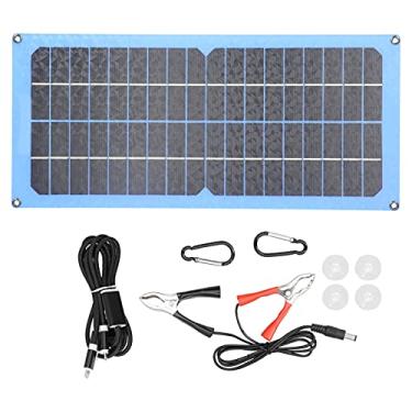 Imagem de Kit de Painel Solar Flexível, Kit de Painel Solar Portátil, Módulo Fotovoltaico para Camping de Trailer 15W 18V, Carregador Solar Com Suporte de Montagem Ajustável, Ideal para