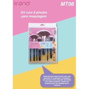Imagem de Kit de Pincéis Macrilan MT06-8 Pincéis Profissionais para Maquiagem - Custo-Benefício, Cerdas Macias, Cores Sortidas