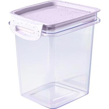 Imagem de Porta Mantimentos Trava Mais Quadrado Cristal 830Ml Plasútil