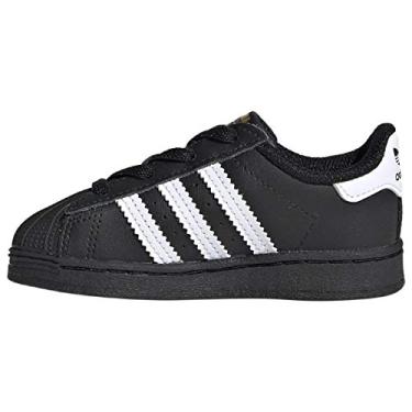 Imagem de Adidas Superstar Tênis infantil, preto, tamanho 6K, Core Black/Core Black/Core Black (elástico), 19