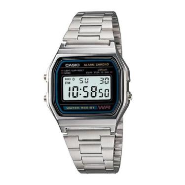 Imagem de Relógio Casio Masculino Ref: A158wa-1df Vintage Prateado