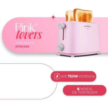 Imagem de Torradeira Britânia Rosa 6 níveis de Tostagem 750W 220V - BRITANIA