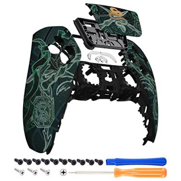 Imagem de eXtremeRate Serpent Totem Soft Touchpad Frontal Superior Compatível Com Controle Ps5 Bdm-010 020 030 040 050, Capa De Substituição Personalizada Para Almofadas Faça Você Mesmo