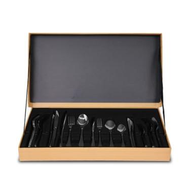 Imagem de Euro Home - Faqueiro em Aço Inox Estojo Decor Bambu 42 PEÇAS Strauss Flat - FQM42F