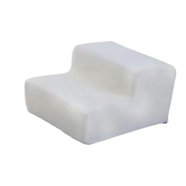 Imagem de Dualoai Rampa para animais de estimação de 2 degraus, inclinação suave, lavável, escada para cães, cama de escalada para gatinhos, sofá para animais de, Branco