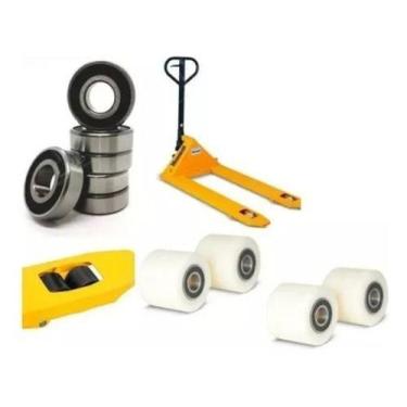 Imagem de 4 Roda Carga Nylon 70x60 Paleteira 2t Bovenau C/ Rolamento - Importado