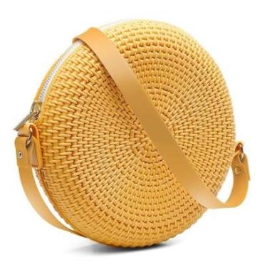 Imagem de Bolsa Quebeck Amarelo Mostarda Elegante Compacta Tendência-Feminino