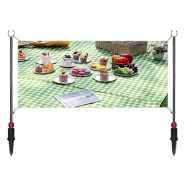 Imagem de SERABETTO Mastro De Banner Ajustável Com Estaca, Suporte Externo, Mastros Exibição Portáteis Para Feiras, Eventos E Publicidade Externa