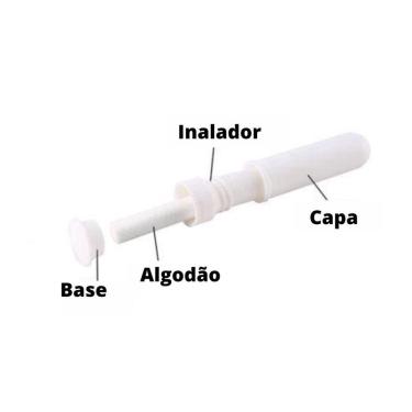 Imagem de Inalador Nasal Com Refil Cheiro De Nariz Aromaterapia Kit 10