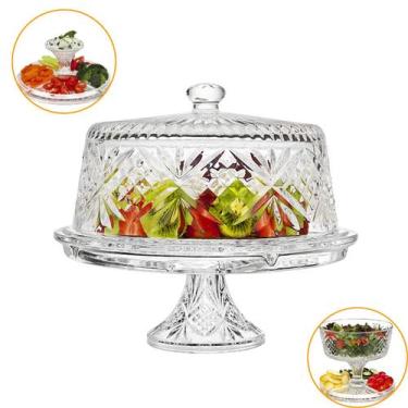 Imagem de Boleira Saladeira 5em1 Suporte Para Doces Salgados Com Tampa - Ruvolo