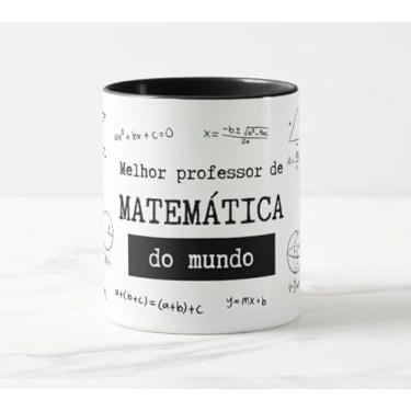 Imagem de Caneca Melhor Professor de Matemática do Mundo Int Preto
