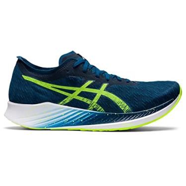 Imagem de ASICS Men's Magic Speed Running Shoes, 12, MAKO Blue/Hazard Green