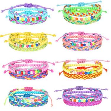 Imagem de Pulseiras de amizade Sureio Colorful Paracord 24 unidades para meninas
