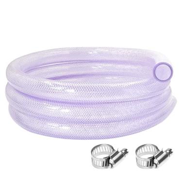 Imagem de 3/10.2 cm ID x 2.5 cm OD-3 pés tubo de PVC flexível de alta pressão mangueira de malha de poliéster transparente, mangueira de vinil resistente a UV resistente a produtos químicos para água doméstica