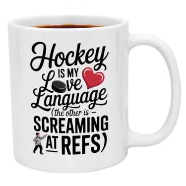 Imagem de Presentes de hóquei para homens Caneca engraçada de 325 ml para pais de hóquei, treinadores e fãs. Copo de jogo de gelo exclusivo para presentes de treinadores, aniversário, festas de time e amantes