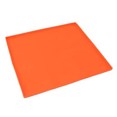 Imagem de Capa de chapa Cffuvros, tapete de proteção de silicone para serviço pesado para grades, não deslizamento resistivo a calor durante toda a estação BBQ Grill Acessório (17in orange)