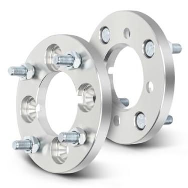 Imagem de SCITOO 2 adaptadores espaçadores de roda de 4 pinos 4 x 100 a 4 x 114,3 12 x 1,5 71 mm 15 mm prata serve para 1976-1987 para Chevette 1981-1986 para Áries