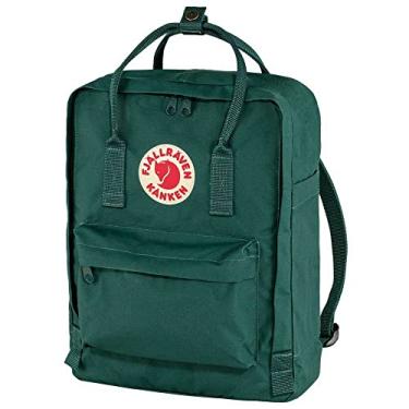 Imagem de Mochila Fjällräven unissex Kånken Clássica Verde-Spicy Orange