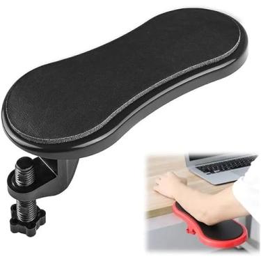 Imagem de Apoio Antebraço Ergonômico Mesa Computador Gamer Descanço ajustável regulável apoiar pulso giratório extensor de mesa