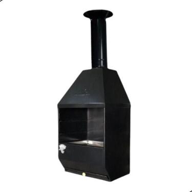 Imagem de Churrasqueira de Parede Wall Vesuvio Vulkania Grelhas Grill Inox Porta