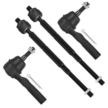 Imagem de SCITOO Kit de suspensão de 4 peças para 2007-2012 para Dodge Caliber 2007-2017 para Jeep Patriot 2007-2017 para Jeep Compass com peças de suspensão extremidade de haste de direção interna extremidade