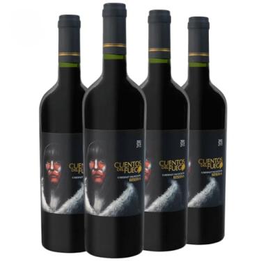 Imagem de Kit com 4 - Vinhos Chileno Tinto Cabernet Sauvignon Reserva Cuentos Del Fuego 750ml