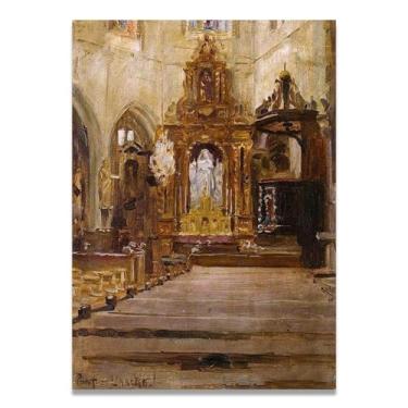 Imagem de Pont Des Arts John Lavery Irish Realist Portrait & War Scenes Impressão em tela – Arte de parede doméstica vintage 50 x 70 cm sem moldura